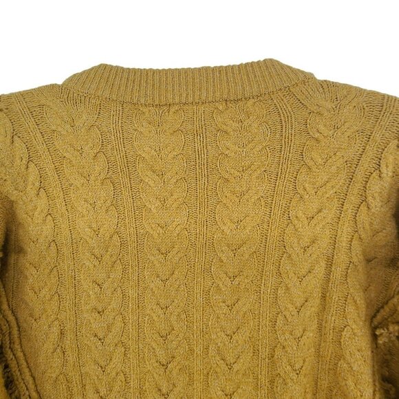 Design 365 Women's Cable Knit Long Sleeve Sweater Yellow Size L - Picture 7 of 9